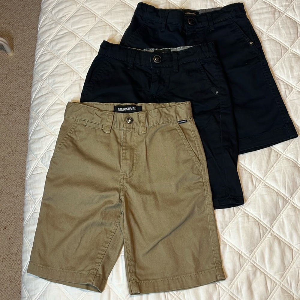 3 Quicksilver Dressy Shorts, Boys Size 6
